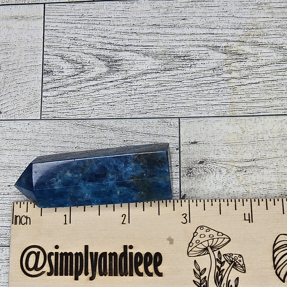 Blue Apatite Crystal Tower - Picture 5 of 5
